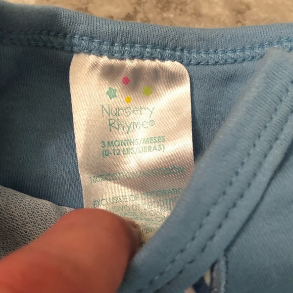 Nursery Rhyme Onesie Set +Bloomers Hat 3 months - Picture 4 of 5